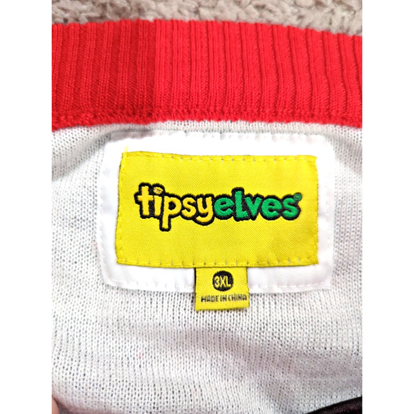 Tipsy Elves 3XL Men’s Yellow Snow Santa Light Up Ugly Christmas Sweater NWT - Picture 3 of 5